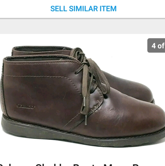 Sebago Ankle Chukka Boots Brown Leather 12 - Picture 7 of 8